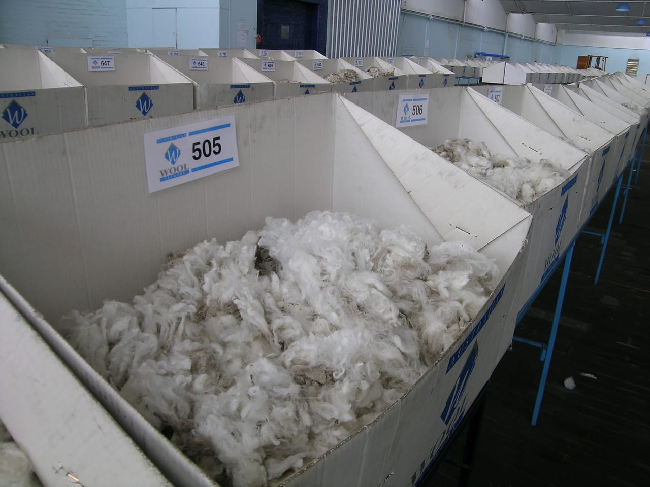Merino wool samples in various textures and preparations showing the range of fiber types available for spinning